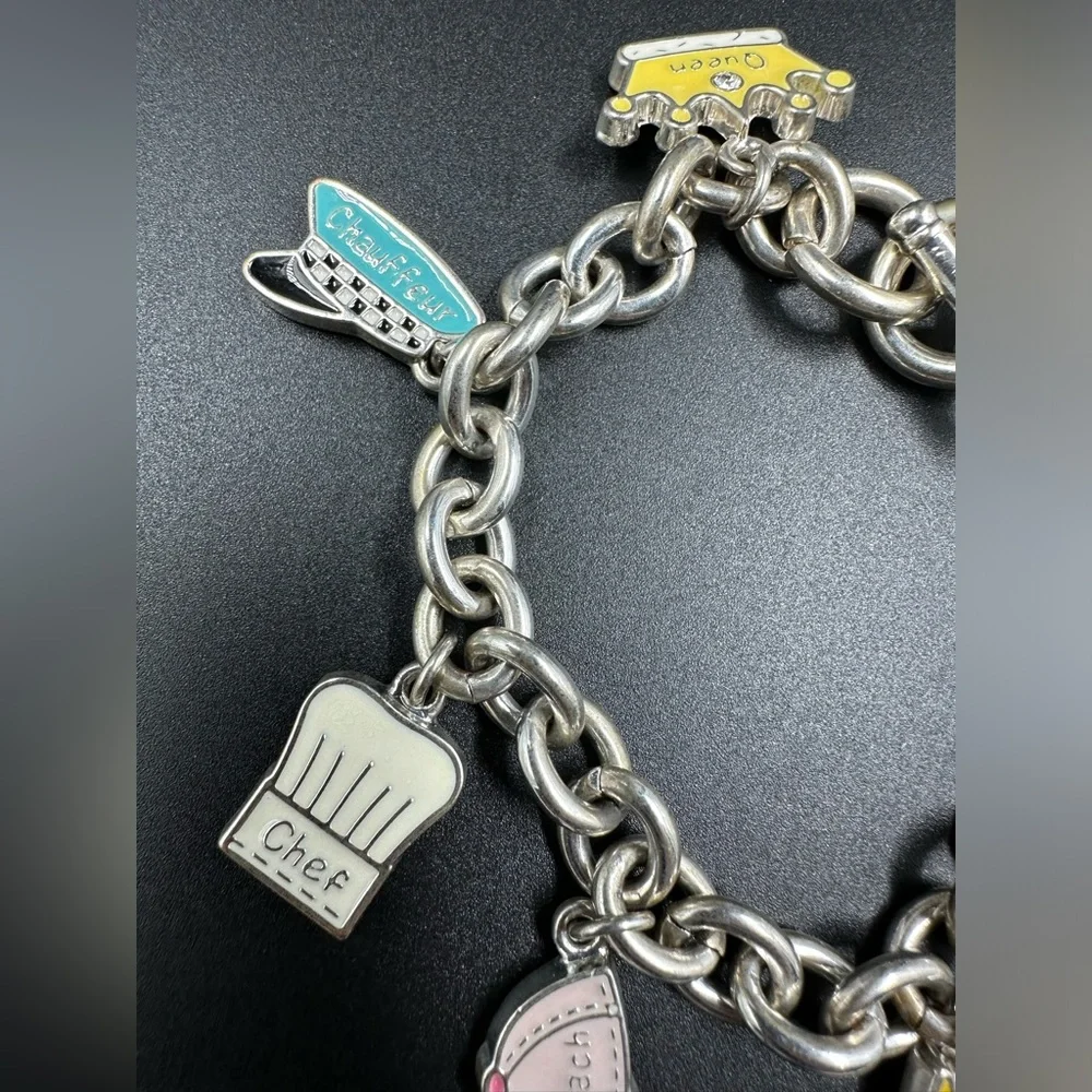 Vintage Hallmark Enamel Mother’s Hats Charm Bracelet Mothers Day